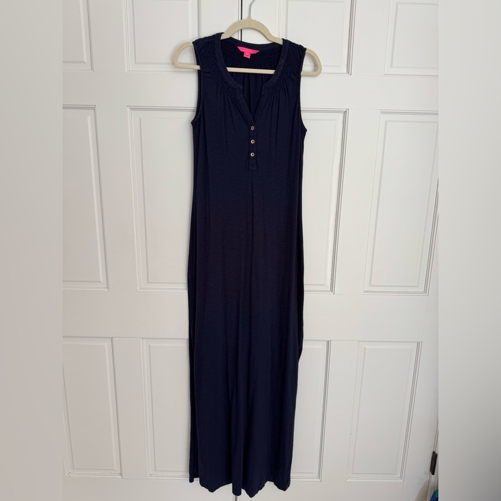 Lilly Pulitzer Navy Sleeveless Maxi Dress